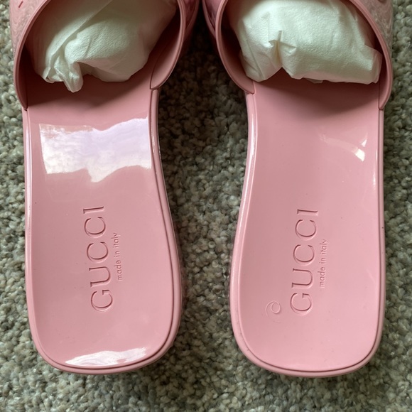 Brand new never worn Gucci GG Slides Sz 38 Pink - Picture 6 of 7